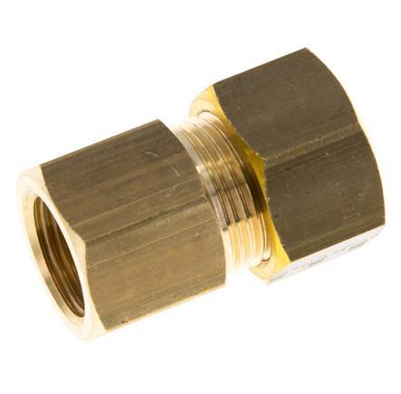 G 3/8'' x 15mm Brass Straight Compression Fitting 82 Bar DIN EN 1254-2