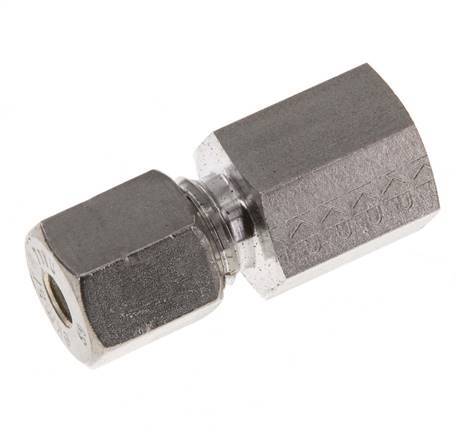 G 1/4'' x 6S Stainless steel Straight Compression Fitting 630 Bar DIN 2353