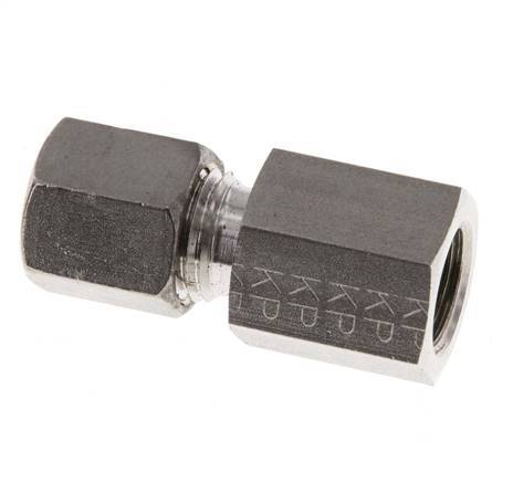 G 1/4'' x 6S Stainless steel Straight Compression Fitting 630 Bar DIN 2353