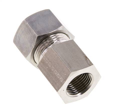 G 3/8'' x 15L Stainless steel Straight Compression Fitting 315 Bar DIN 2353