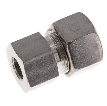 G 3/8'' x 20S Stainless steel Straight Compression Fitting 400 Bar DIN 2353