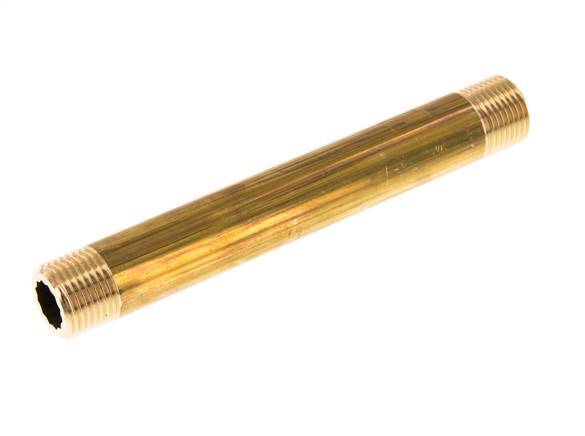 G 1/2'' Brass Double Pipe Nipple 16 Bar DIN 2982 - 150mm
