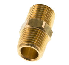 R 1/4'' Brass Double Nipple 16 Bar [5 Pieces]