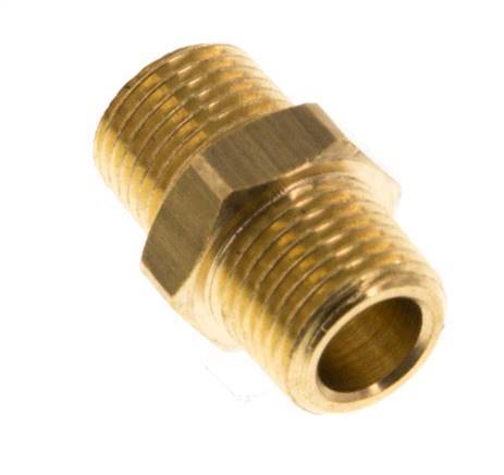 R 1/8'' Brass Double Nipple 16 Bar [5 Pieces]
