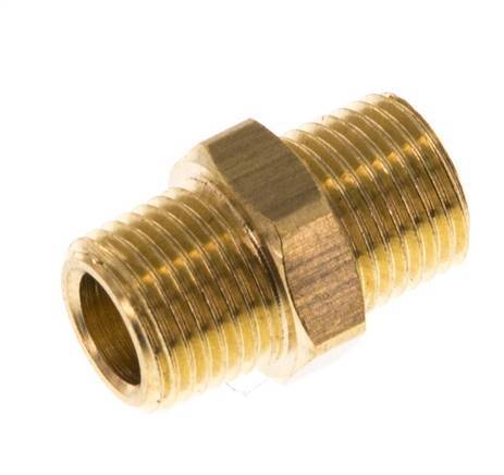 R 1/8'' Brass Double Nipple 16 Bar [5 Pieces]