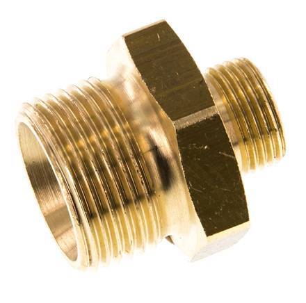 G 3/4'' x G 3/8'' Brass Double Nipple 16 Bar