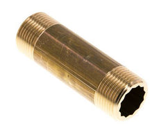 G 3/4'' Brass Double Pipe Nipple 16 Bar DIN 2982 - 80mm
