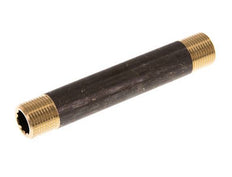 G 3/8'' Brass Double Pipe Nipple 16 Bar DIN 2982 - 100mm