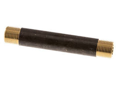 G 3/8'' Brass Double Pipe Nipple 16 Bar DIN 2982 - 100mm
