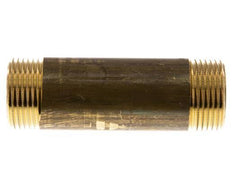 G 1'' Brass Double Pipe Nipple 16 Bar DIN 2982 - 100mm