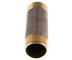 G 1 1/4'' Brass Double Pipe Nipple 16 Bar DIN 2982 - 120mm