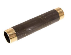 G 1 1/4'' Brass Double Pipe Nipple 16 Bar DIN 2982 - 200mm