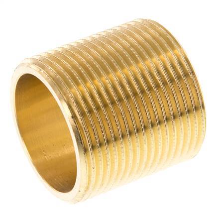 G 1 1/4'' Brass Double Pipe Nipple 16 Bar DIN 2982 - 40mm
