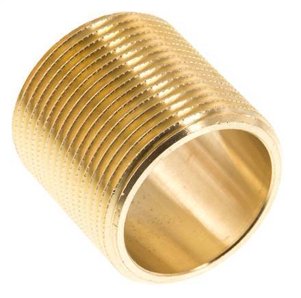 G 1 1/4'' Brass Double Pipe Nipple 16 Bar DIN 2982 - 40mm