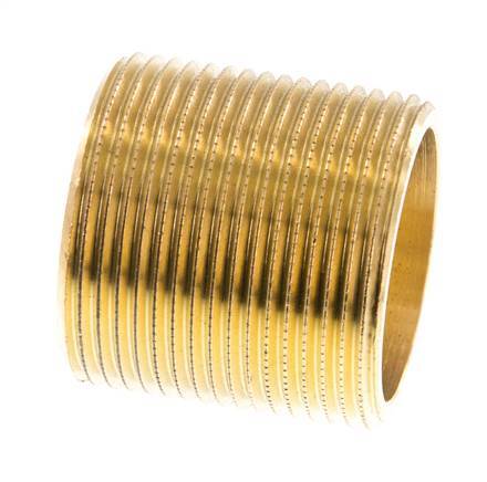 G 1 1/4'' Brass Double Pipe Nipple 16 Bar DIN 2982 - 40mm