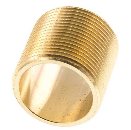 G 1 1/4'' Brass Double Pipe Nipple 16 Bar DIN 2982 - 40mm