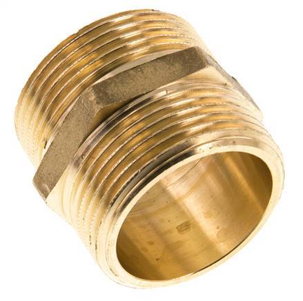 G 1 1/4'' Brass Double Nipple 16 Bar