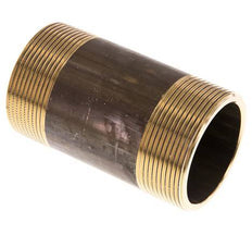 G 2'' Brass Double Pipe Nipple 16 Bar DIN 2982 - 100mm