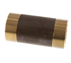 G 2'' Brass Double Pipe Nipple 16 Bar DIN 2982 - 120mm