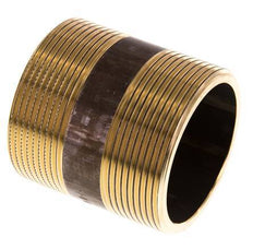 G 2'' Brass Double Pipe Nipple 16 Bar DIN 2982 - 60mm