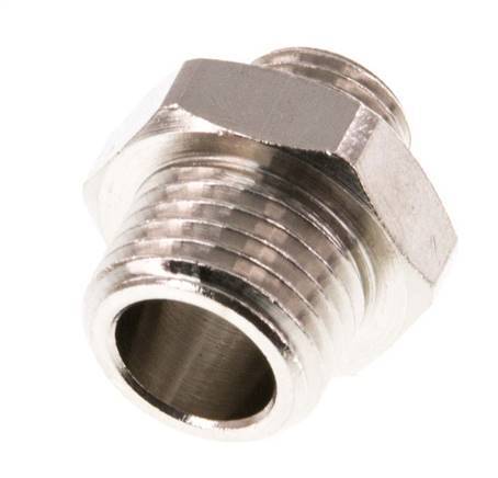 G 1/4'' x G 1/8'' Nickel plated Brass Double Nipple 16 Bar [5 Pieces]