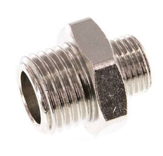 G 1/4'' x G 1/8'' Nickel plated Brass Double Nipple 16 Bar [5 Pieces]