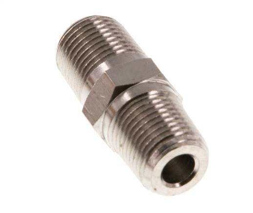 1/8'' NPT x R 1/8'' Nickel plated Brass Double Nipple 60 Bar