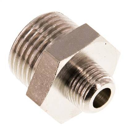 G 3/8'' x G 1/8'' Nickel plated Brass Double Nipple 16 Bar [5 Pieces]