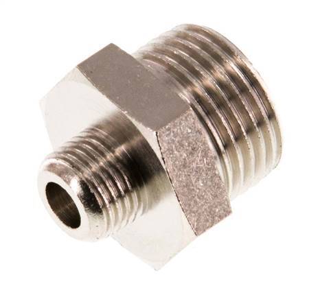 G 3/8'' x G 1/8'' Nickel plated Brass Double Nipple 16 Bar [5 Pieces]