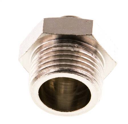 G 3/8'' x G 1/8'' Nickel plated Brass Double Nipple 16 Bar [5 Pieces]
