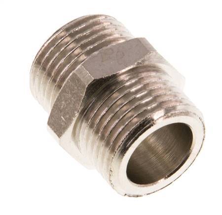 G 3/8'' Nickel plated Brass Double Nipple 16 Bar [5 Pieces]