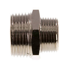 R 1'' x R 3/4'' Nickel plated Brass Double Nipple 16 Bar