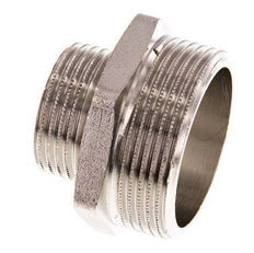 G 1 1/2'' x G 1'' Nickel plated Brass Double Nipple 16 Bar