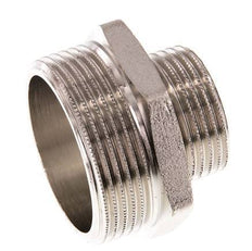 G 1 1/2'' x G 1'' Nickel plated Brass Double Nipple 16 Bar