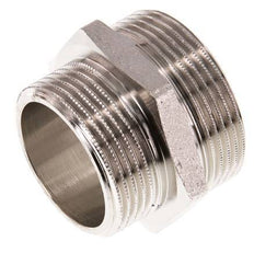 G 1 1/2'' x G 1 1/4'' Nickel plated Brass Double Nipple 16 Bar