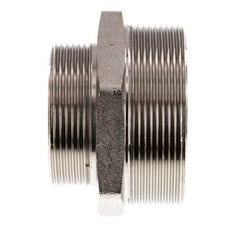G 2 1/2'' x G 2'' Nickel plated Brass Double Nipple 16 Bar
