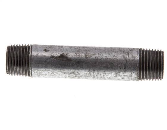 R 1/2'' Zinc plated Steel Double Pipe Nipple 50 Bar DIN 2982 - 100mm [5 Pieces]