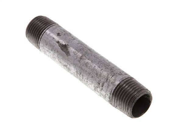 R 1/2'' Zinc plated Steel Double Pipe Nipple 50 Bar DIN 2982 - 100mm [5 Pieces]