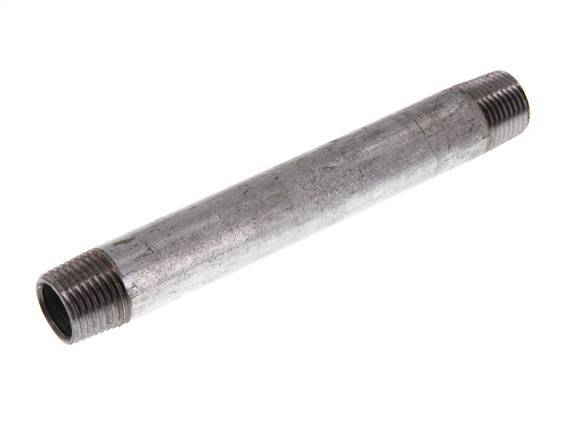 R 1/2'' Zinc plated Steel Double Pipe Nipple 50 Bar DIN 2982 - 150mm [5 Pieces]