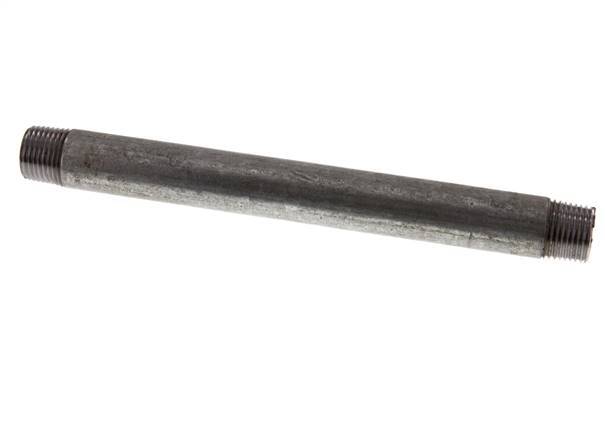 R 1/2'' Zinc plated Steel Double Pipe Nipple 50 Bar DIN 2982 - 200mm [5 Pieces]