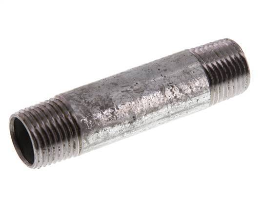 R 1/2'' Zinc plated Steel Double Pipe Nipple 50 Bar DIN 2982 - 80mm [10 Pieces]