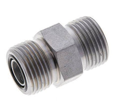 UN 13/16''-16 Zinc plated Steel Double Nipple ORFS 630 Bar - Hydraulic