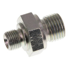 G 1/4'' x G 1/8'' Zinc plated Steel Double Nipple 400 Bar - Hydraulic [5 Pieces]
