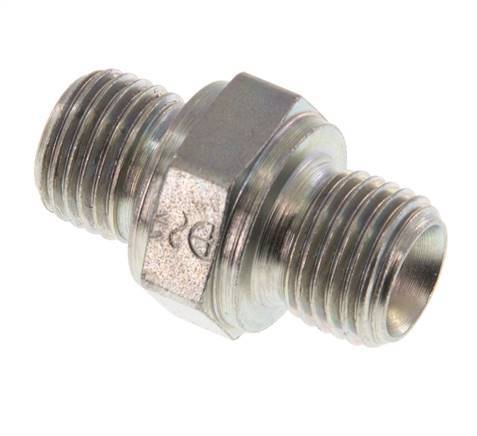 G 1/4'' Zinc plated Steel Double Nipple 400 Bar - Hydraulic [5 Pieces]