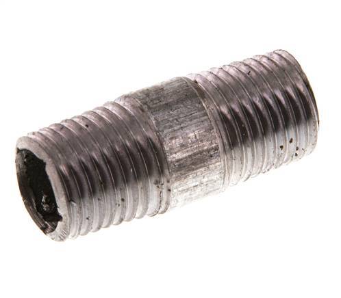 R 1/4'' Zinc plated Steel Double Pipe Nipple 50 Bar DIN 2982 - 30mm