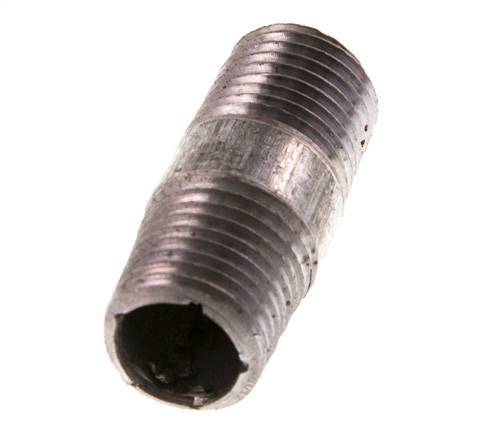 R 1/4'' Zinc plated Steel Double Pipe Nipple 50 Bar DIN 2982 - 30mm