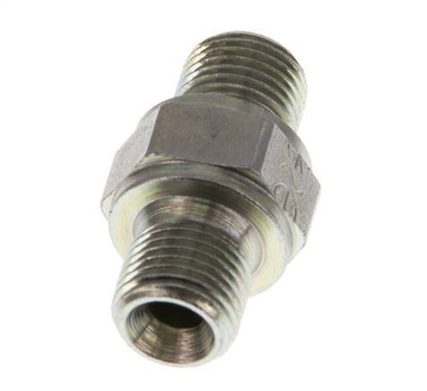 G 1/8'' Zinc plated Steel Double Nipple 400 Bar - Hydraulic [5 Pieces]