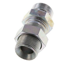 G 3/4'' Zinc plated Steel Bulkhead Double nipple 325 Bar - Hydraulic