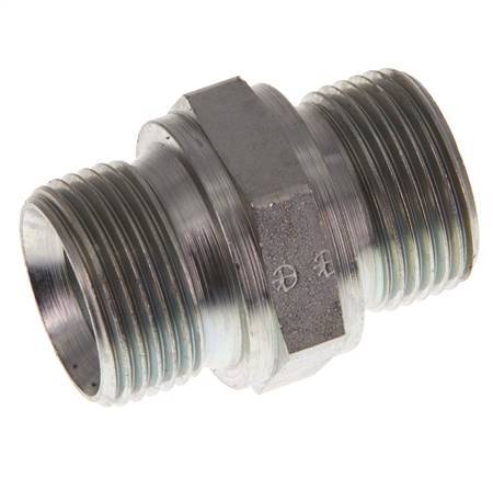 G 3/4'' Zinc plated Steel Double Nipple 400 Bar - Hydraulic