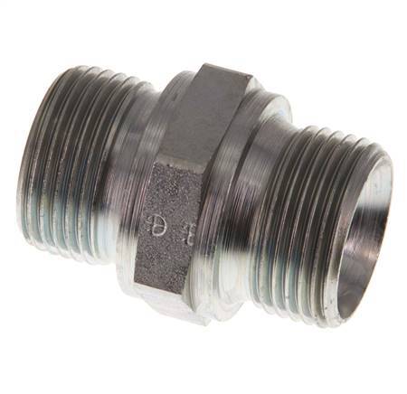 G 3/4'' Zinc plated Steel Double Nipple 400 Bar - Hydraulic